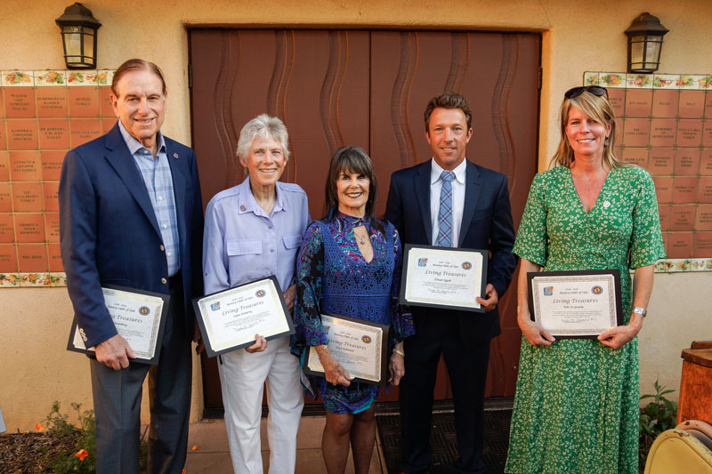 2018 Living Treasure awardees are, from left, Alan Greenberg, Lynne Doherty, Joyce Robinson, Trevor Quirk and Tobi Jo Greene.