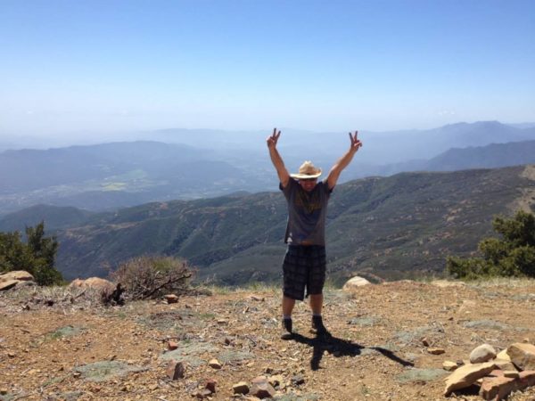 Andy Gilman atop Topa Topa Bluff, 6,600 feet in elevation.