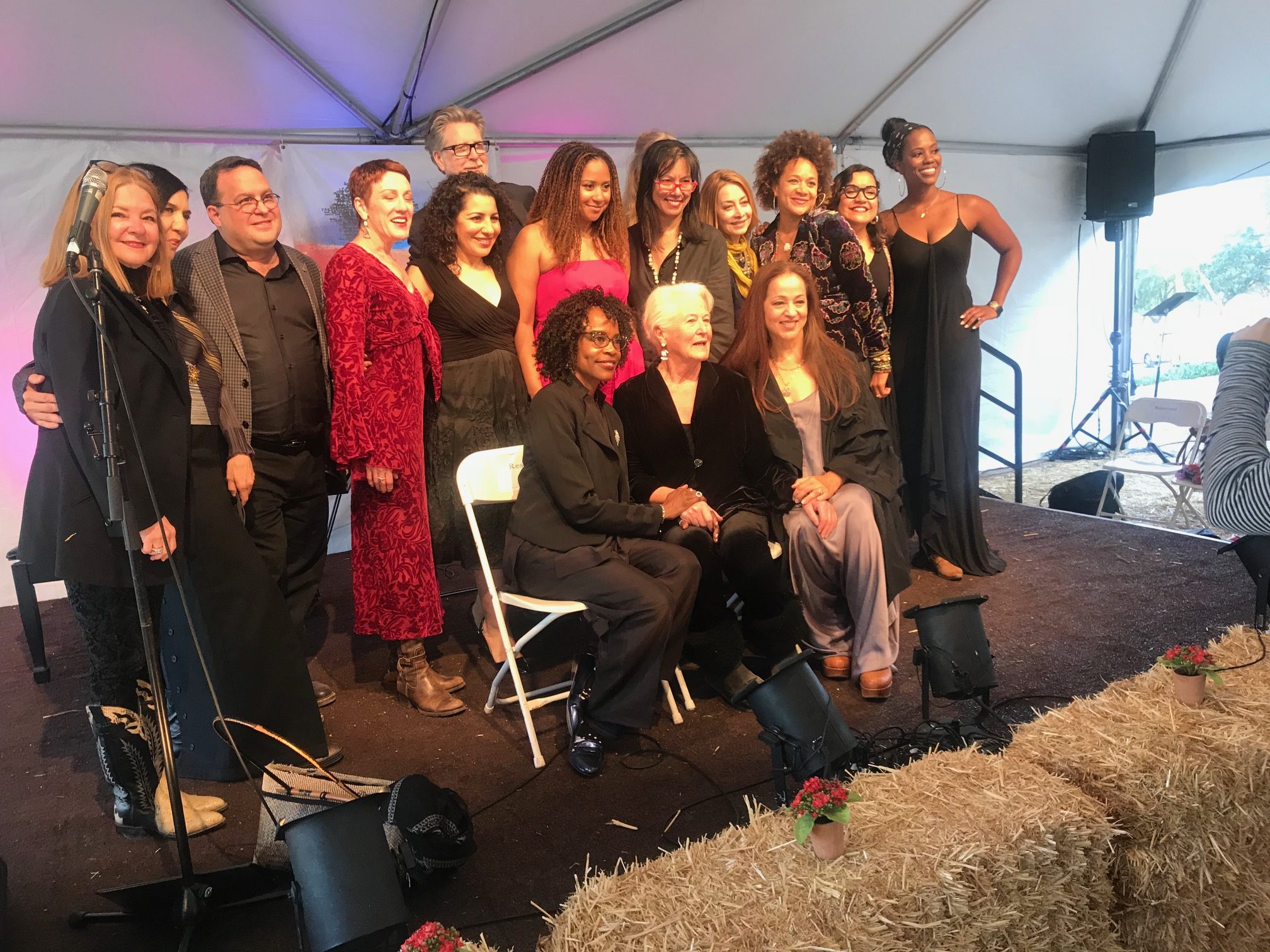 The OPC gala featured performances from 10 top talents to honor this year's "cultural champions." Front row, Charlayne Woodard, Jane Deknatel and Perla Batalla.