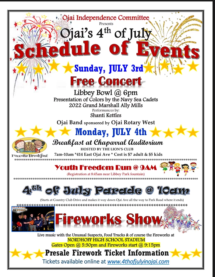 OJAI S 4TH OF JULY CELEBRATIONS Ojai Hub